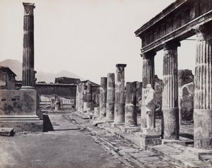 Východní kolonáda chrámu Venuše Pompeiiana v Pompejích od Giorgio Sommer
