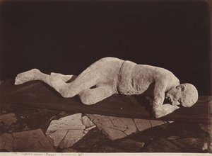 Lidský odlitek, Pompeje,1873 (foto) od Giorgio Sommer