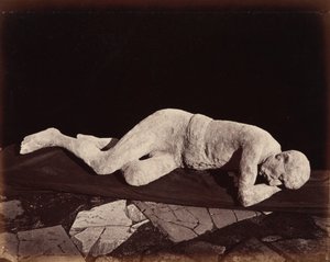 Lidský odlitek, Pompeje,1873 (foto) od Giorgio Sommer