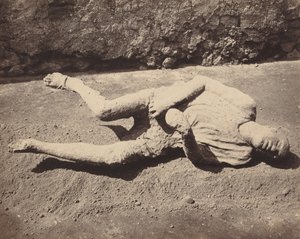 Lidský odlitek, Pompeje,1873 (foto) od Giorgio Sommer