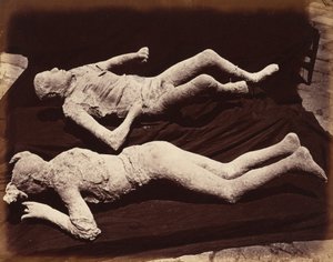 Lidské odlitky, Pompeje, cca. 1870 (foto) od Giorgio Sommer