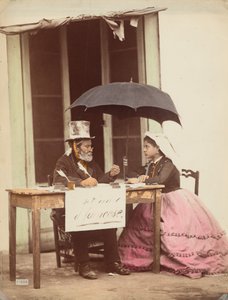 Veřejný spisovatel, Neapol,1865-1870 (foto) od Giorgio Sommer