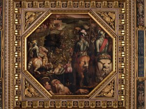 Bitva u Marciana v údolí Val di Chiana od Giorgio Vasari