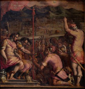 Založení Florencie, římské osady, 1563-1565 od Giorgio Vasari