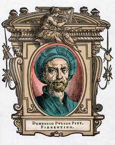 Portrét Domenica PULIGA [1492-1527] italský malíř. Rytina lahůdky „Životy nejznamenitějších malířů, sochařů a architektů“ (Le Vite de