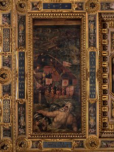 Námořní bitva mezi Florentinci a Pisany od Giorgio Vasari