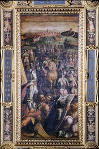 Zajetí Casole ze stropu Salone dei Cinquecento, 1565 (panel) od Giorgio Vasari