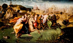 Přechod přes Tiberu (obraz) od Giorgio di (1500-1559) Giovanni