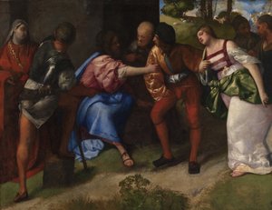 Die Ehebrecherin vor Christus gebracht von Giorgione (1477/78-1510) (attr.to)