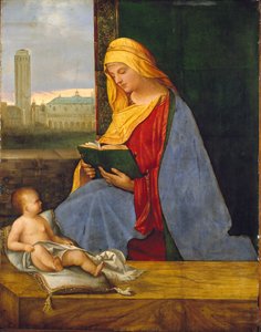Panna s dítětem s výhledem na Benátky Tallardská madona, počátek 16. století od Giorgione