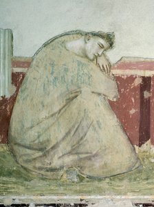 Zjevení svatého Františka svatému Antonínovi, Giotto (1267-1337), freska, Detail, Bazilika Santa Croce, Kaple Bardi, Florencie, 1325-1330 od Giotto (c.1266-1337)