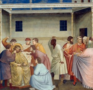 Bičování Krista, Detail ze života a umučení Krista, Giotto od Giotto (c.1266-1337)