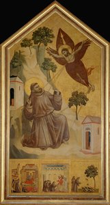 Svatý František z Assisi přijímá stigmata. i€ la predelle: Le songe d