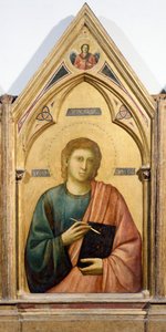 St John Evangelist, detail z Badia Polyptych, cca 1300, od Giotta (1267-1337), tempera na panelu, 91x334 cm od Giotto (c.1266 1337)