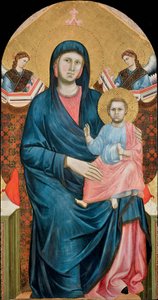 Madonna a dítě trůnící se dvěma anděly od Giotta di Bondone (1266-1377). Tempera na panelu, c. 1288, Diecézní muzeum Santo Stefano ve Florencii od Giotto (c.1266-1337)