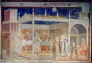 Herodova hostina z kaple Peruzzi od Giotto di Bondone
