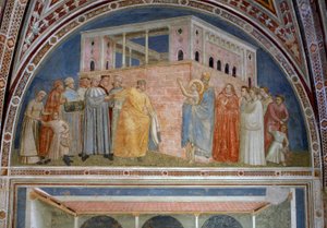 Sv. František se vzdává svých světských statků, z kaple Bardi, kolem roku 1320 od Giotto di Bondone