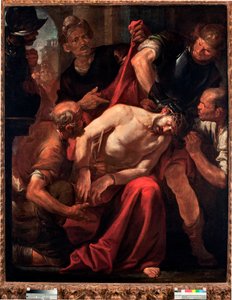 Posměch Kristu (Ježíš zesměšněn vojáky) Obraz Gioacchino Assereto (1600-1649) Genes ze 17. století, Musei di Strada Nuova