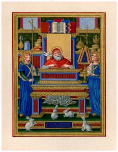 Svatý Řehoř Veliký přijímá inspiraci od Ducha svatého, c1490