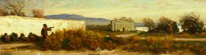 Turci u chrámu, od Giovanniho, známého jako Nino Costa (1826-1903). od Giovanni Costa