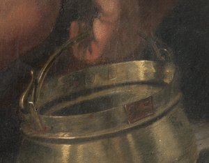 Ukřižování, detail (freska přenesená na palubu) (detail 3704290) od Giovanni (fl.1537 d.c.1570) Fratino