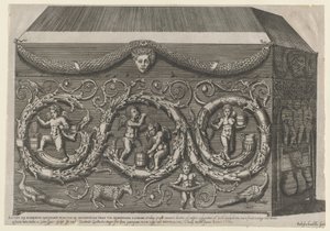 Zrcadlo římské velkoleposti: Zdobený sarkofág s Arabeskami, 1582., 1582. od Giovanni Ambrogio Brambilla
