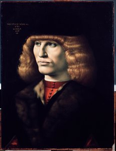 Portrét mladého muže, cca 1495 (olej na dřevě) od Giovanni Ambrogio de Predis