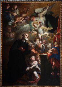 Zjevení dítěte San Filippo Neri. 1687 (olej na plátně)