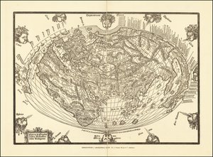 Mapa světa z roku 1540, Giovanni Andrea Vavassore od Giovanni Andrea Vavassori