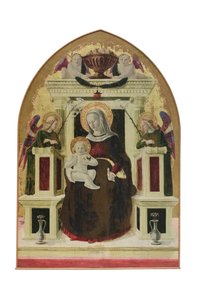 Madona s dítětem na trůně s anděly, asi 1455-60 (cuspidátová deska) od Giovanni Angelo d