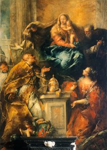 Ferri Altarpiece , c. 1755 (olej na plátně) od Giovanni Antonio Guardi