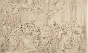 Salome s hlavou svatého Jana Křtitele před Herodem od Giovanni Antonio Pellegrini
