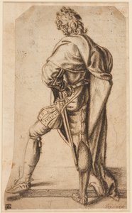 Muž stojící při pohledu zezadu od Giovanni Antonio Pordenone