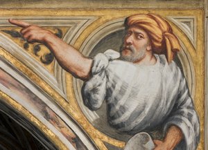 Central Nave, Plume Second Span South, IL Pordenone 1520, Busta s Prorokem od Giovanni Antonio Pordenone