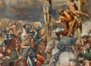 Counterfaccata, IL Pordenone, Ukřižování 1520-21, Detail od Giovanni Antonio Pordenone