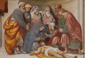 Counterfaccata, IL Pordenone, Deposition 1522, Detail od Giovanni Antonio Pordenone