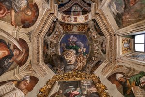 Bůh jako Stvořitel mezi anděly, kolem roku 1529 od Giovanni Antonio Pordenone