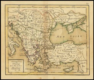1762 mapa - Turecko od Giovanni Antonio Rizzi Zannoni