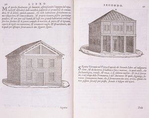 Vývoj bydlení, z knihy "Della Architettura", vydané v roce 1590