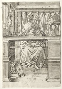 Svatý Jeroným ve své pracovně od Giovanni Antonio da Brescia