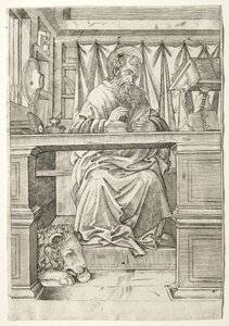 Sv. Jeroným ve své pracovně, c. 1510. od Giovanni Antonio da Brescia