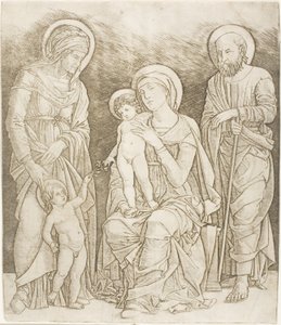 Svatá rodina se svatým Janem od Giovanni Antonio da Brescia