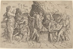 Pohřeb od Giovanni Antonio da Brescia, after Andrea Mantegna