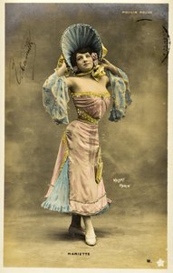 Pohlednice: Moulin Rouge - Portrét Mariette, umělkyně Music Hall od Phillipe de Marlier