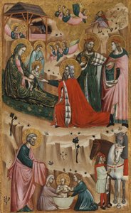 Narození Páně a Klanění tří králů, 1325-50 od Giovanni Baronzio da Rimini
