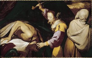 Judith a Holofernes (olej na plátně