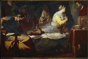 Quadroni de san Carlo: epizoda ze života svatého Karla Boromejského (1538-1584): zázrak Aurelia degli Angeli (Quadroni of St Charles: život a zázraky svatého Karla Boromejského: zázrak Aurelia degli Angeli) Malba Cerana (Giovan Baptista Cr
