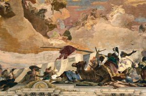 Alegorie Afriky. Freska od Giovanniho Battisty Tiepola (1696-1770) od Giovanni Battista Tiepolo