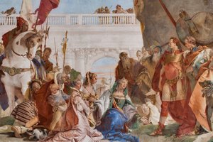 Kontinence Alexandra Velikého (detail) od Giovanni Battista Tiepolo