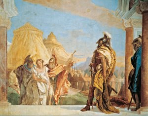 Eurybates a Talthybius vedou Briseis k Agamemnonovi